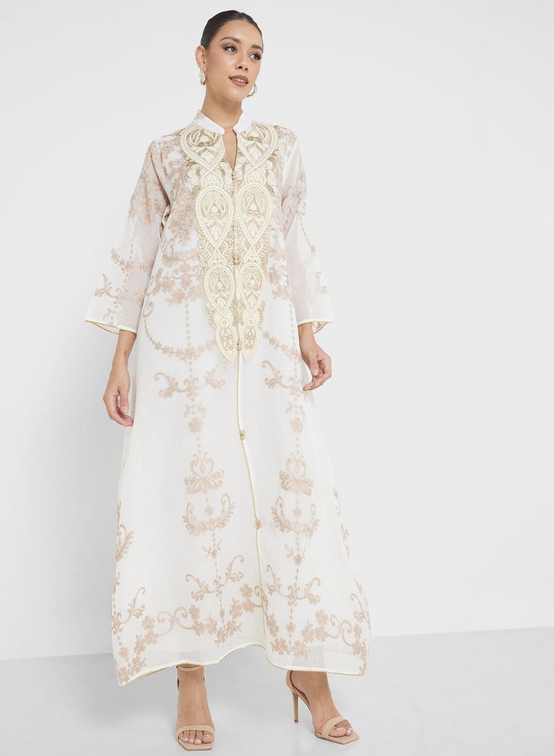 Khizana Embroidered Jalabiya - Image 4