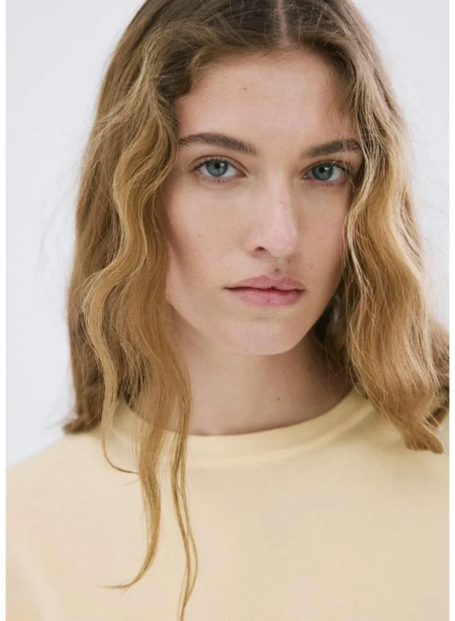 Mango  Short-sleeved knitted cotton sweater for Women | Best Price UAE