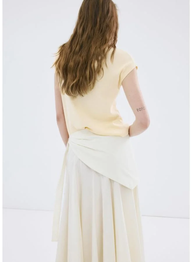 مانجو Short-sleeved knitted cotton sweater