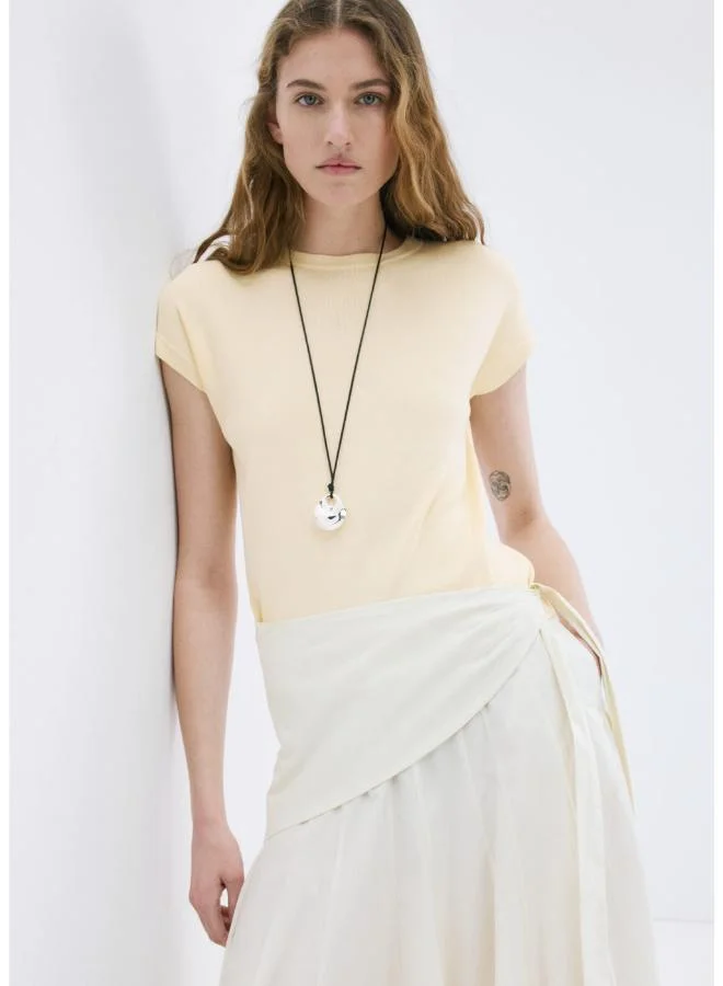 Mango  Short-sleeved knitted cotton sweater for Women | Best Price UAE