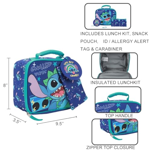 Bioworld Disney Stitch Chilled Vibes 3-PC Youth Lunch Kit - Image 3
