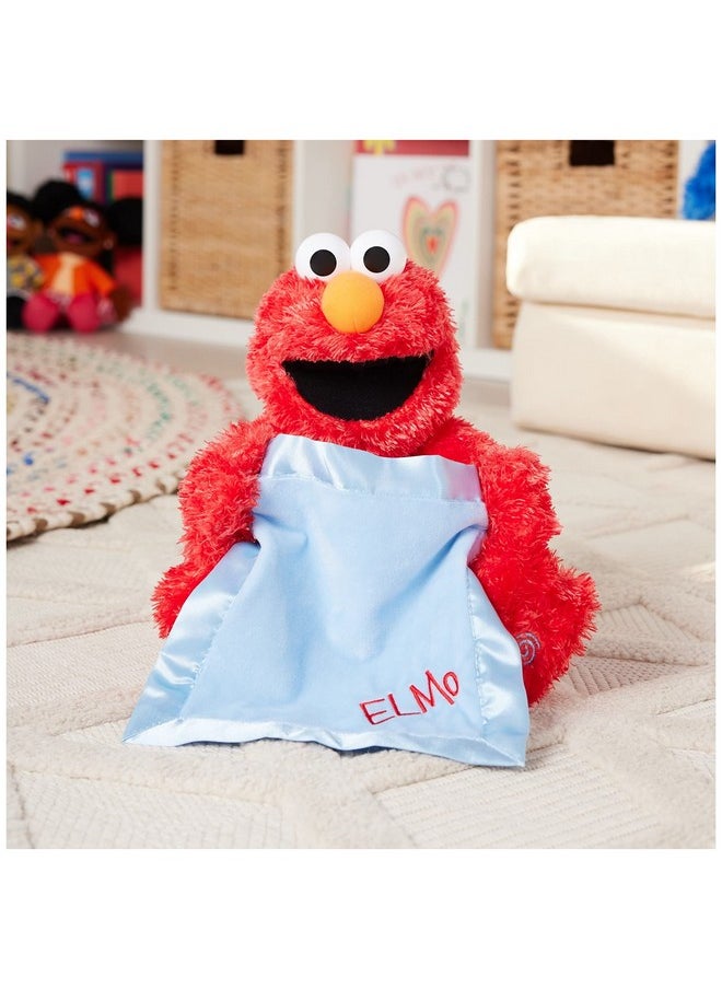 GUND GUND Sesame Sesame Street Official Peek-a-Boo Elmo Animated Muppet Plush, Premium Plush Sensory Toy for Ages 18 Months & Up, Red/Blue, 15”  - Image 2