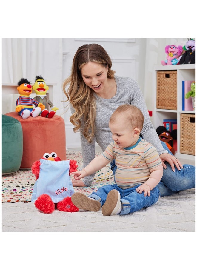 GUND GUND Sesame Sesame Street Official Peek-a-Boo Elmo Animated Muppet Plush, Premium Plush Sensory Toy for Ages 18 Months & Up, Red/Blue, 15”  - Image 5