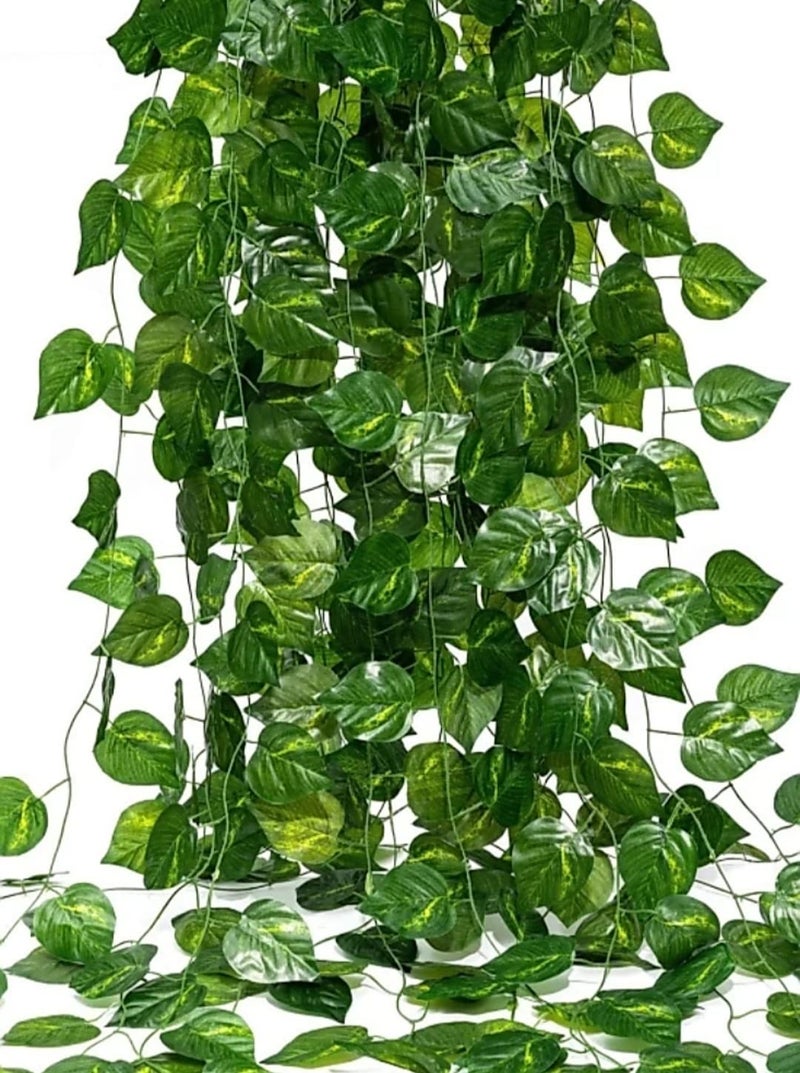 Generic Generic Love Art Artificial Garland Money Creeper Wall Hanging Special Ocassion Decoration Office Festival Theme Decorative Length 8 Feet Pack Of 2 Strings Artificial Plant Green Wild