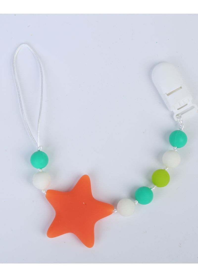 Factory Price - Subtle Star And Beads Pacifier Clips