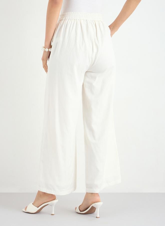 ستايلي بنطال بقصة أرجل واسعة - Image 5