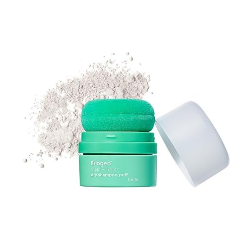 Briogeo Style + Treat Translucent Dry Shampoo Puff | Non-Aerosol & Talc-Free Root Refresh & Oil Absorption | Volumizing Powder| Vegan & Cruelty-Free | 0.5 oz - Image 1