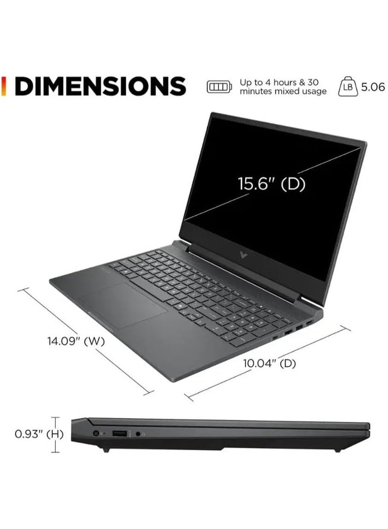 HP لابتوب الألعاب Victus 15 2024 مع شاشة FHD IPS بحجم 15.6 بوصة، معالج Intel Core i5-13420H/ذاكرة RAM سعة 16GB/قرص SSD سعة 1TB/بطاقة رسومات NVIDIA GeForce RTX 3050 بسعة 6GB/نظام Windows 11 Home Office 365 - Image 3