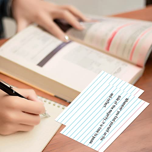 KAISA Lined Index Card 3"x5" Index Cards Flashcards, 300 Count Ruled on Front, Blank on Back Index Cards, White 3 pack of 100 Shrink - Image 5