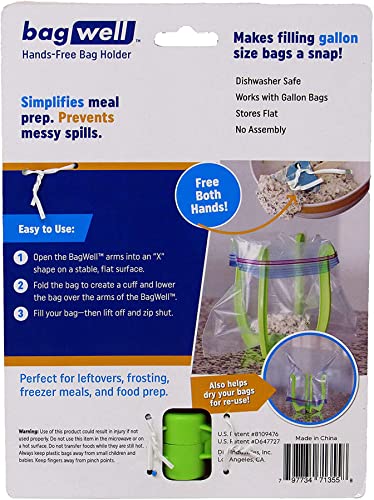 Bagwell Bag Well Ziplock Bag Food Prep Holder Stand for Food Storage Bags, Gallon Size - Image 2