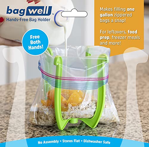 Bagwell Bag Well Ziplock Bag Food Prep Holder Stand for Food Storage Bags, Gallon Size - Image 4