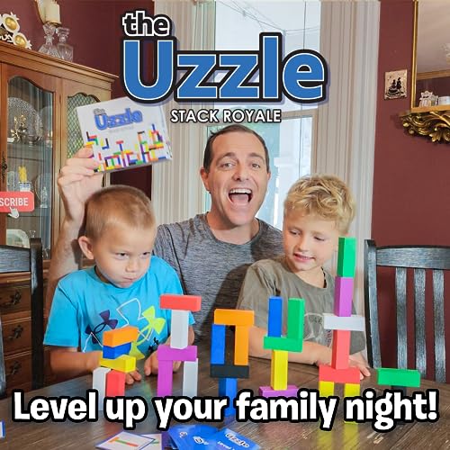 The Uzzle Stack Royale Board Game, Fast & Fun Family Board Game for Children & Adults, Color Block Puzzles Games for Ages 4+ - Image 5