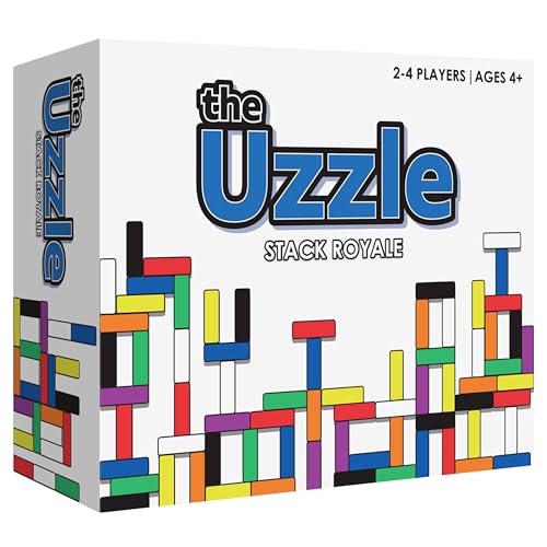The Uzzle Stack Royale Board Game, Fast & Fun Family Board Game for Children & Adults, Color Block Puzzles Games for Ages 4+ - Image 1