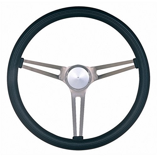 Grant 969-0 Classic Nostalgia Style Steering Wheel with Black Foam Grip and Brushed Stainless Spokes - Image 1