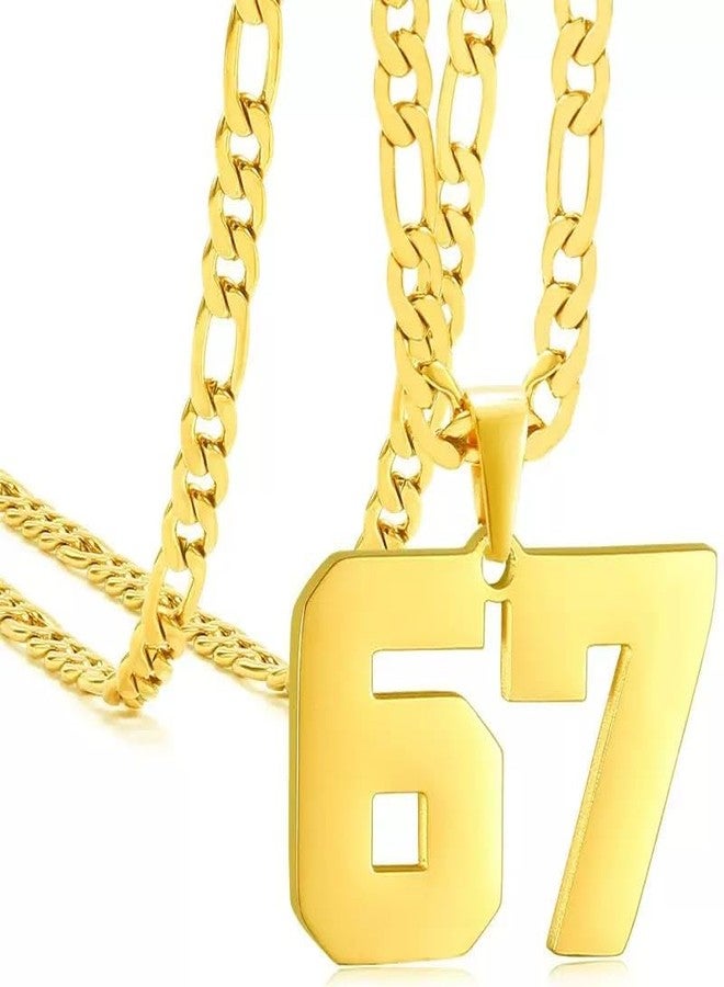 LULUMONIA Men's Stainless Steel Basketball Soccer Baseball Team Number Pendant Chunky Chain Sport Necklace, normal, Stainless Steel, No Gemstone - Image 1