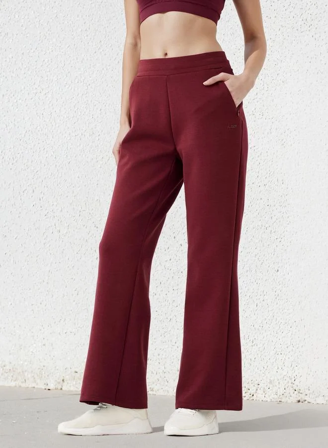 ADOT by Splash Women Flared Fit Zip Pocket Track Pants