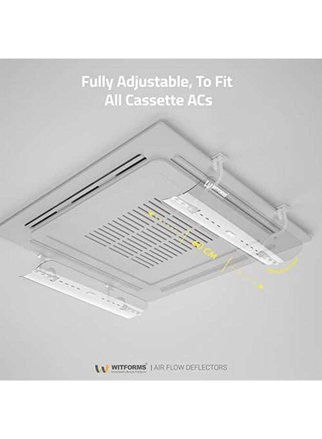 Witforms Cassette Adjustable Ac Air Deflector Suitable For Cassette Air Conditioner'S Easy To Install And Remove - Image 3