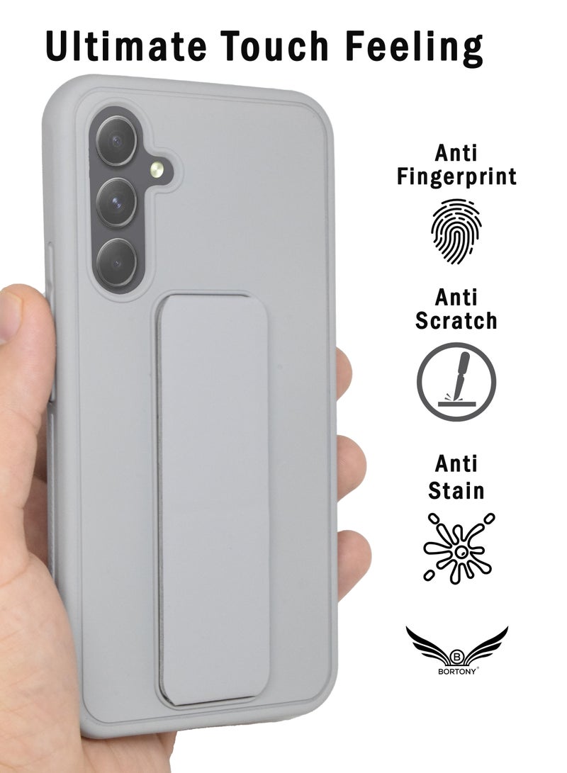 BORTONY Samsung A34 5G Case with Magnetic Car Mount Kickstand Holder Premium Silicone Vertical and Horizontal Hand Strap Grip Cover for Samsung Galaxy A34 5G - Image 5