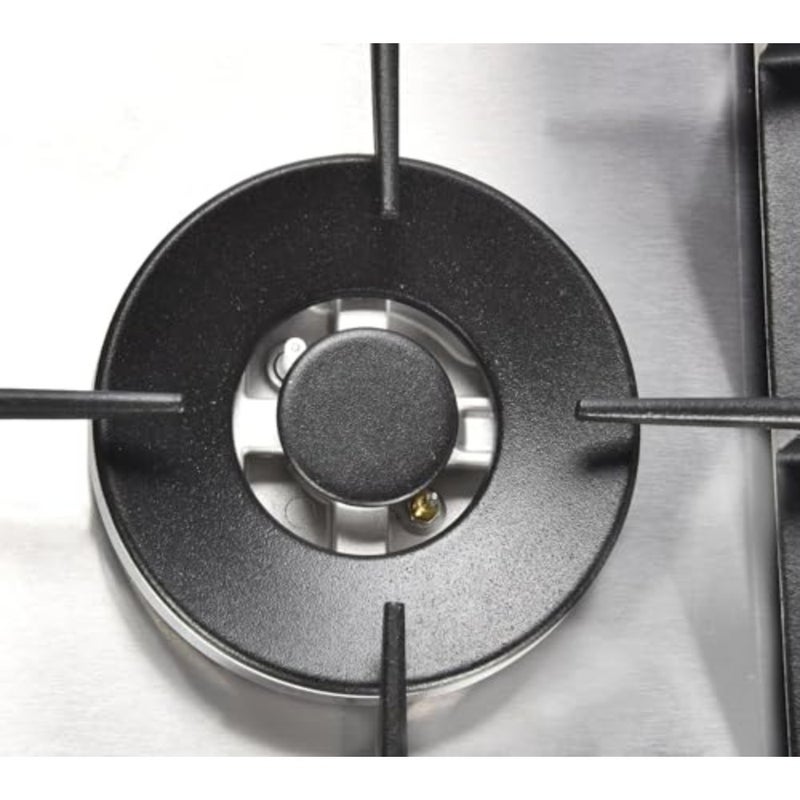 طباخ مدمج 5 شعلات للاستخدام في المطبخ، حامل عريض من الحديد الزهر، أسود، أمان كامل مع حريق تلقائي وسطح سهل التنظيف - Image 3