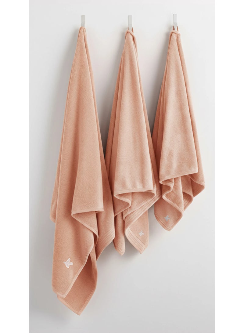 Relef Classic Large Bath Towel 90X180 cm, Apricot - 1 Piece - Image 3