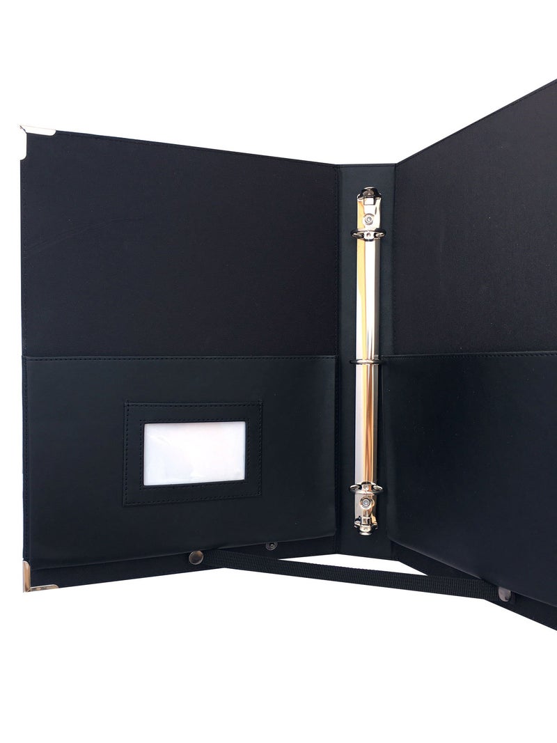 MSP Portfolio MSP Large Music Sheet Piano Folder 10" x 13.5" with Handle and 3 Rings Binder Large (220-Black) (Music Folder with Handle & Strap) - Image 5