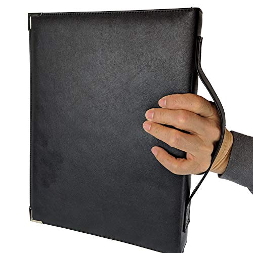 MSP Portfolio MSP Large Music Sheet Piano Folder 10" x 13.5" with Handle and 3 Rings Binder Large (220-Black) (Music Folder with Handle & Strap) - Image 3
