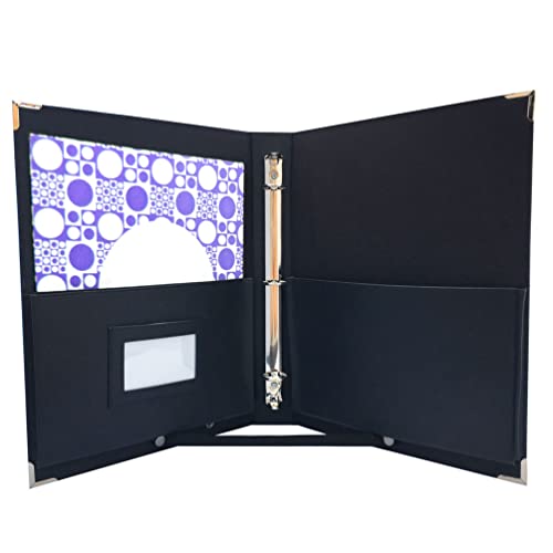 MSP Portfolio MSP Large Music Sheet Piano Folder 10" x 13.5" with Handle and 3 Rings Binder Large (220-Black) (Music Folder with Handle & Strap) - Image 2