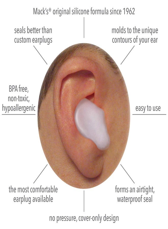 Mack's Pillow Soft Silicone Earplugs, 18 Pair - The Original Moldable Silicone Putty Ear Plugs for Sleeping, Snoring, Swimming, Travel, Concerts and Studying | Made in USA - Image 2