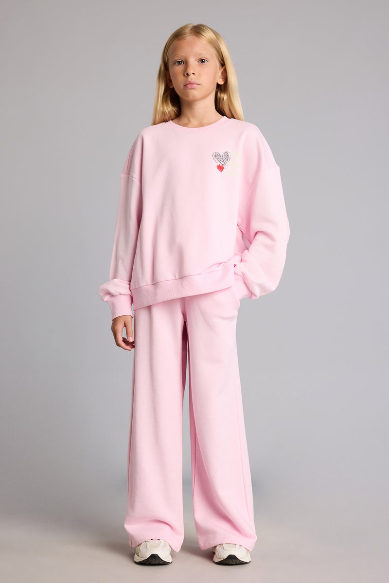 ديفاكتو سويت شيرت بناتي قصة مريحة بياقة مستديرة - Image 2
