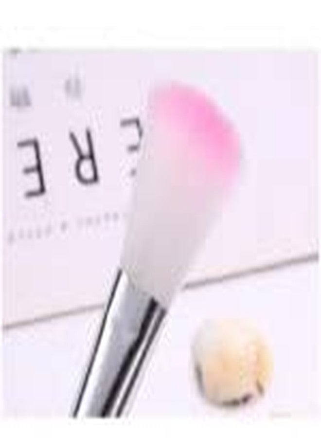 PIPALIYA 5 Pcs Set Pink Mini Eyeshadow Foundation Eyebrow Lip Makeup Brush Fine Beauty/Eye Shadow Eyeliner Eyelash Cosmetic Tool Make Up Eye Premium Synthetic Silver Blending Blush Face Powder Kit - Image 5