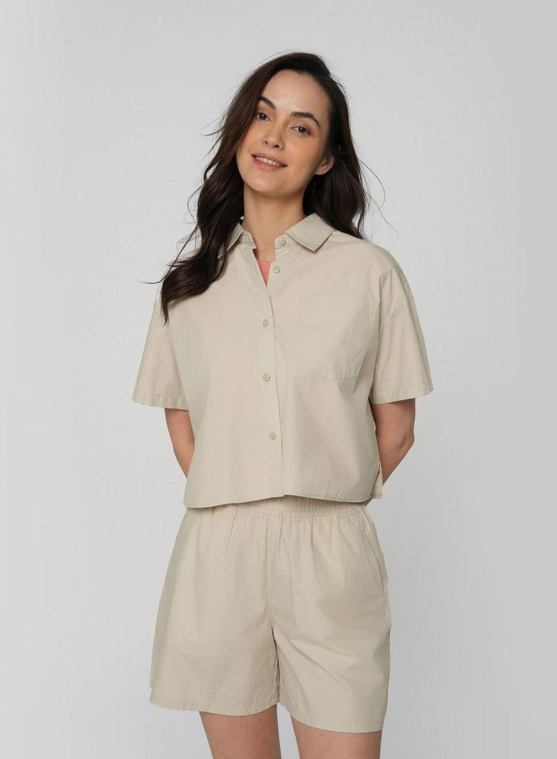 GIORDANO Women's Cotton Cool Poplin Shirt - Image 2