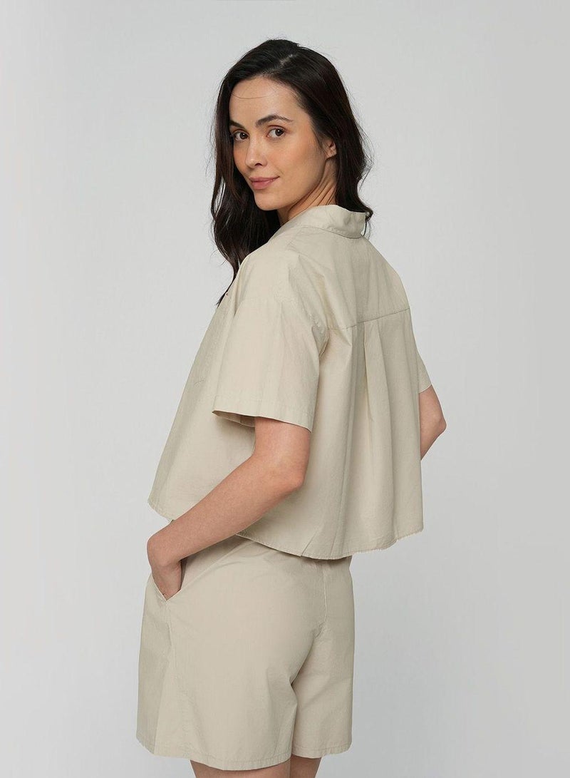 GIORDANO Women's Cotton Cool Poplin Shirt - Image 3