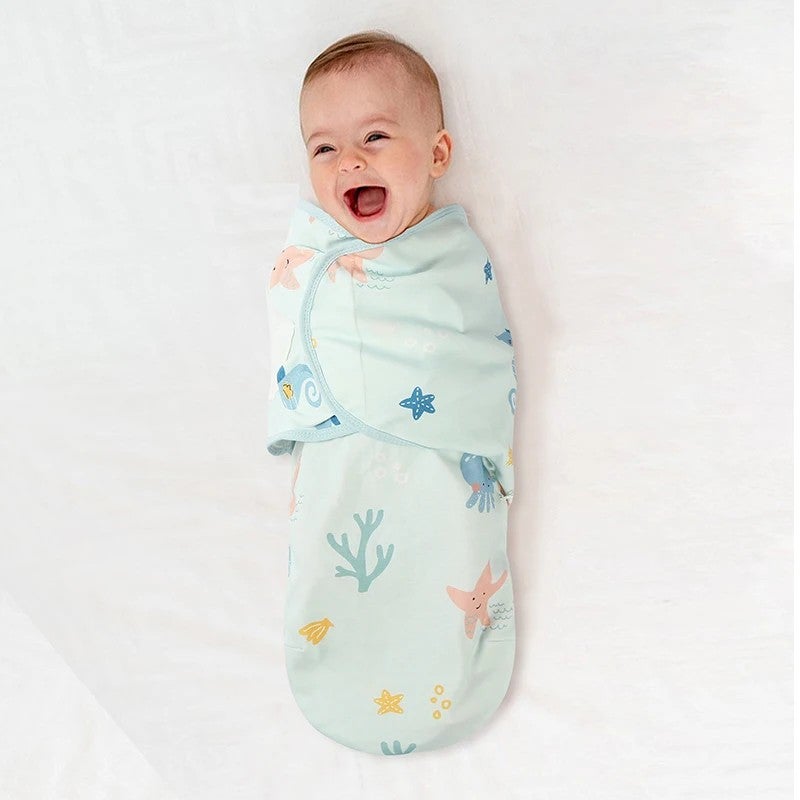 Bluejw Baby Swaddle Summer Pure Cotton Easy Wrap - Adjustable Newborn Sleeping Bag Swaddlers - Image 1