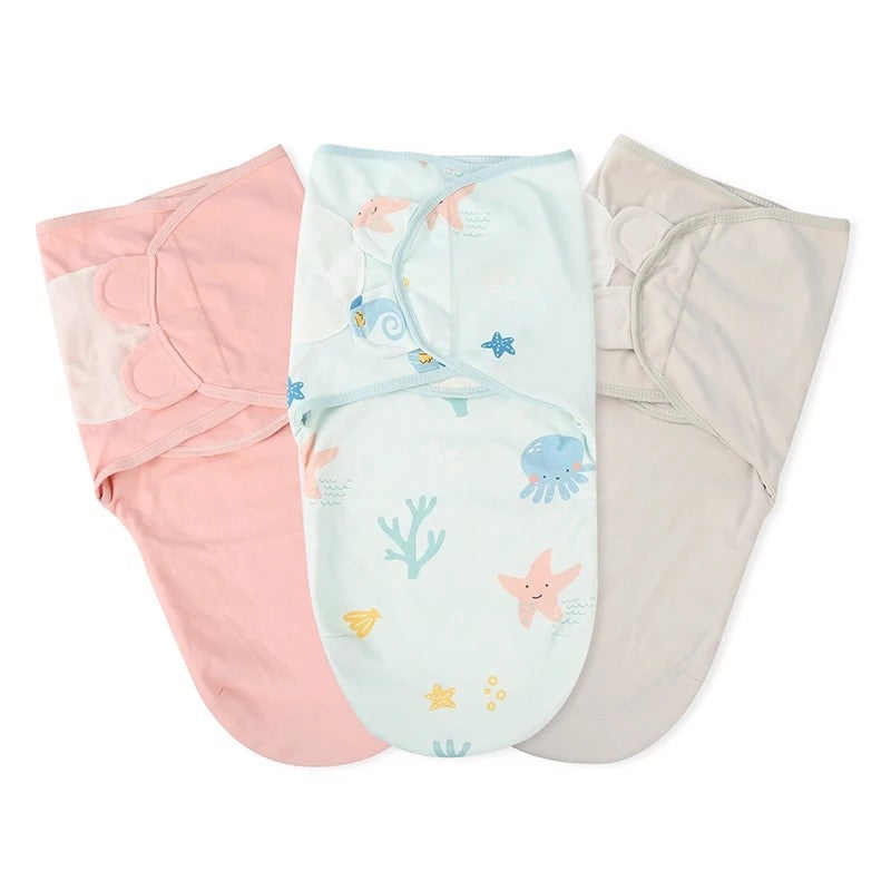 Bluejw Baby Swaddle Summer Pure Cotton Easy Wrap - Adjustable Newborn Sleeping Bag Swaddlers - Image 4