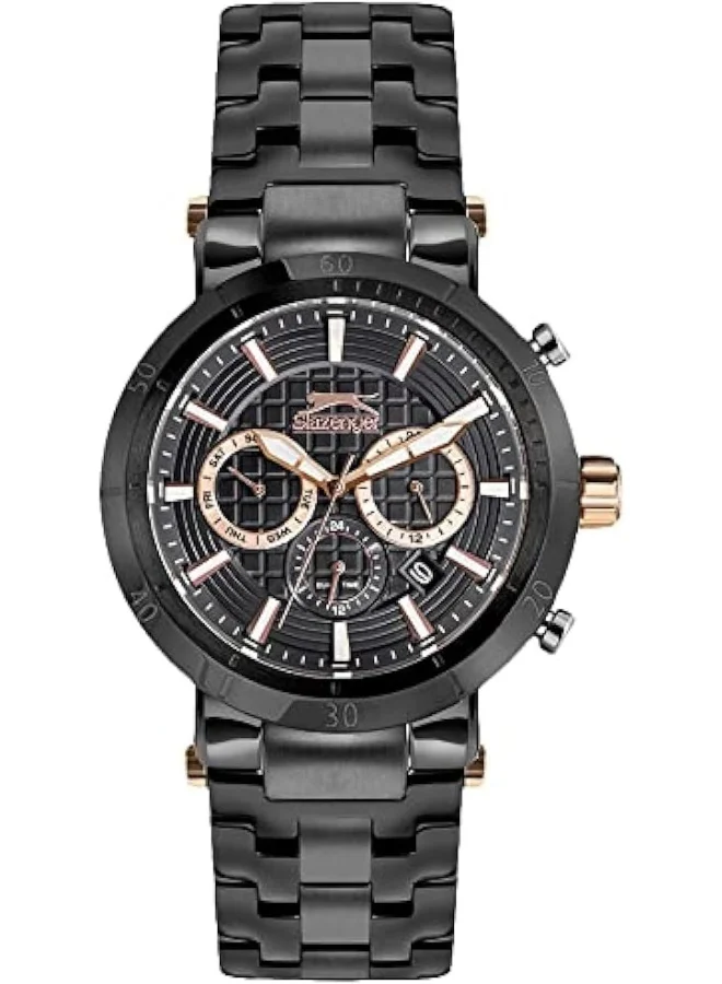 سلازنجر Men's Quartz Movement Watch, Multi Function Display and Stainless Steel Strap - SL.9.6284.2.01, Black