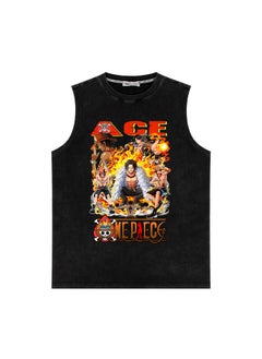 KUYING Summer One Piece Washed And Worn Vintage Vest  - Image 1