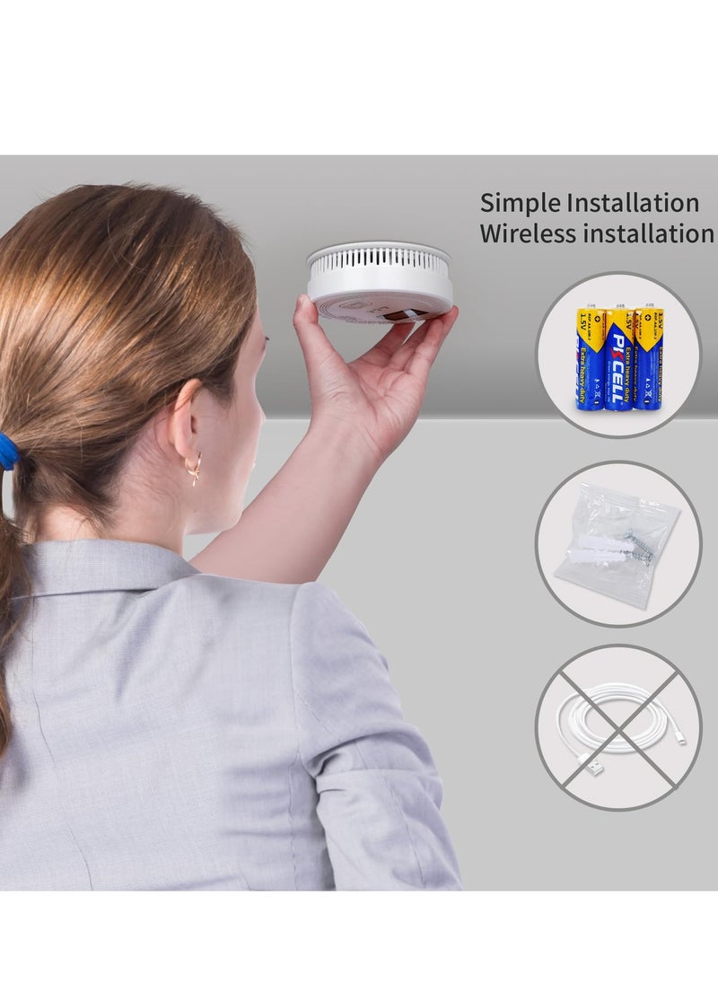Generic - 2 In 1 CO & Alarm Carbon Monoxide Detectors with Battery Detector 85dB in Alarm for Home and Kitchen LCD Screen Easy to Install - Image 1