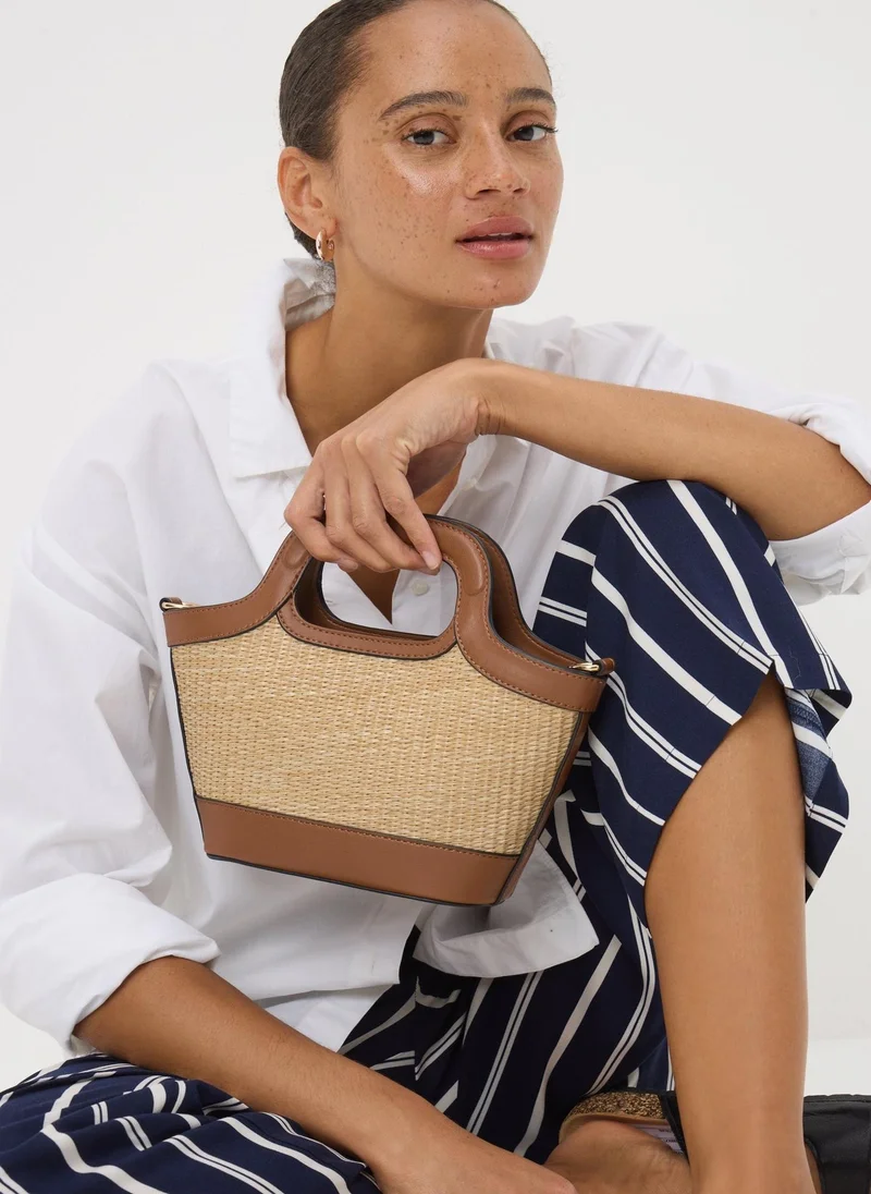 Matalan Tan Mini Tote Bag