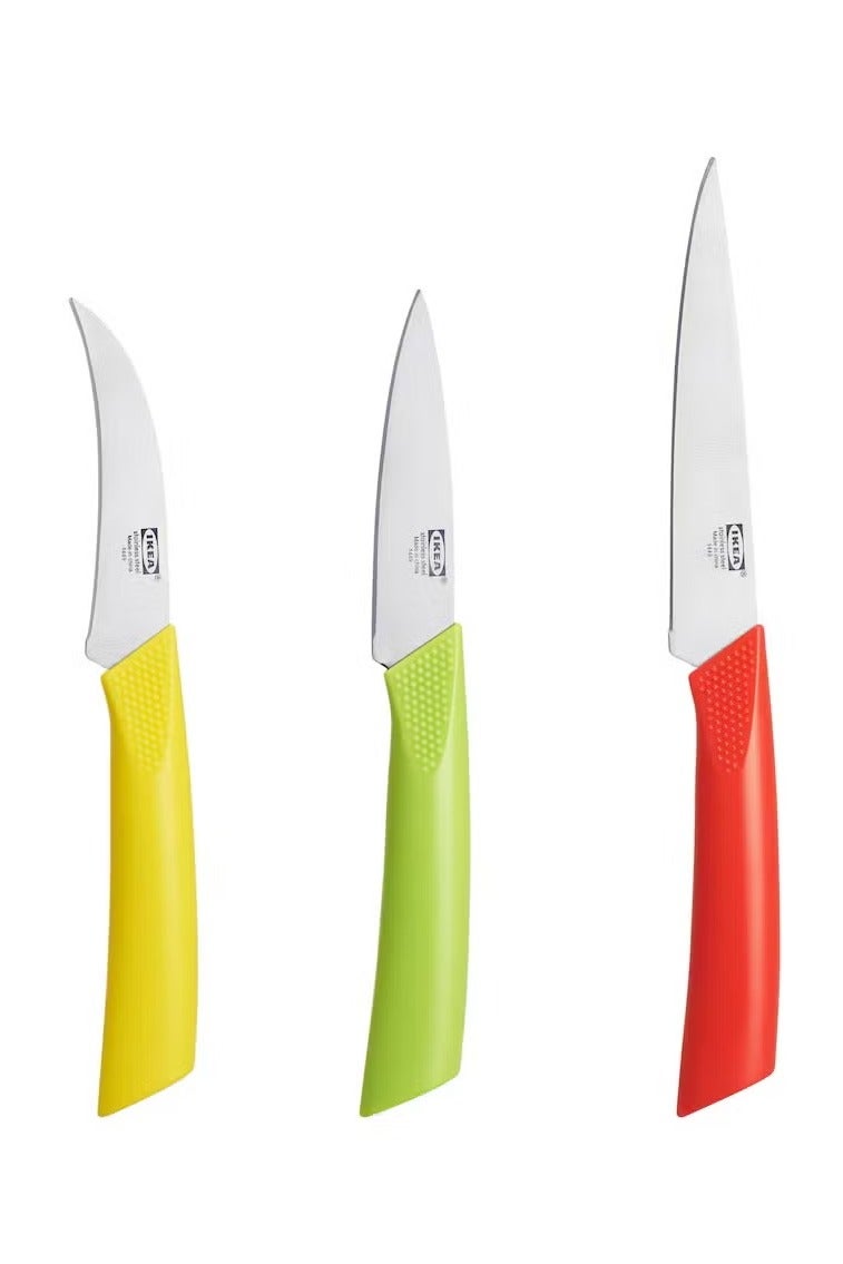 IKEA FRAKTA IKEA 3-piece knife set, multi-colored - Image 1