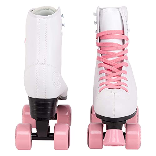 C SEVEN C7skates Quad Roller Skates | Retro Design (Candy Pink, Women's 6 / Youth 5) - Image 5