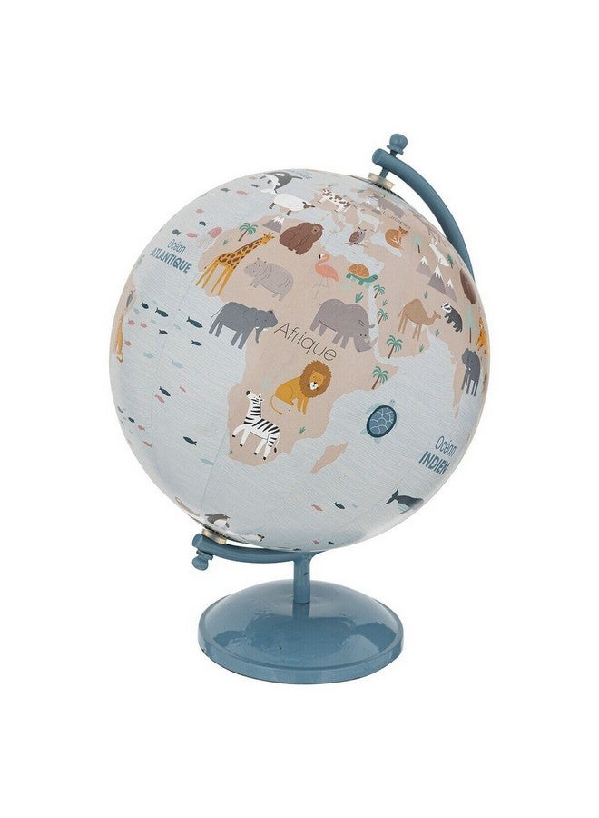 atmosphera Vintage Style Kids Animal Globe Blue 20 cm 195839B - Image 1