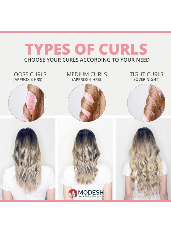 Generic Heatless Curling Rod  for women -  Sleep No Heat Hair Curlers Styling Tools for Long Medium Hair Best For Natural Wave Soft Hair Roller  - Image 2