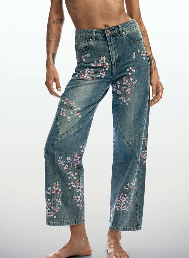 Desigual Fluid denim trousers