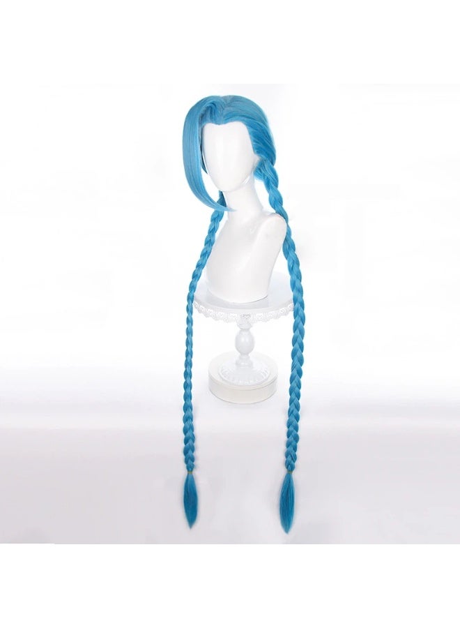 general Arcane Powder cosplay Wig lol League of Legends Super Long Twist braided Gift for Family and Friends - Image 2