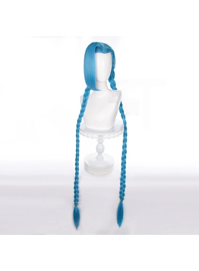 general Arcane Powder cosplay Wig lol League of Legends Super Long Twist braided Gift for Family and Friends - Image 3