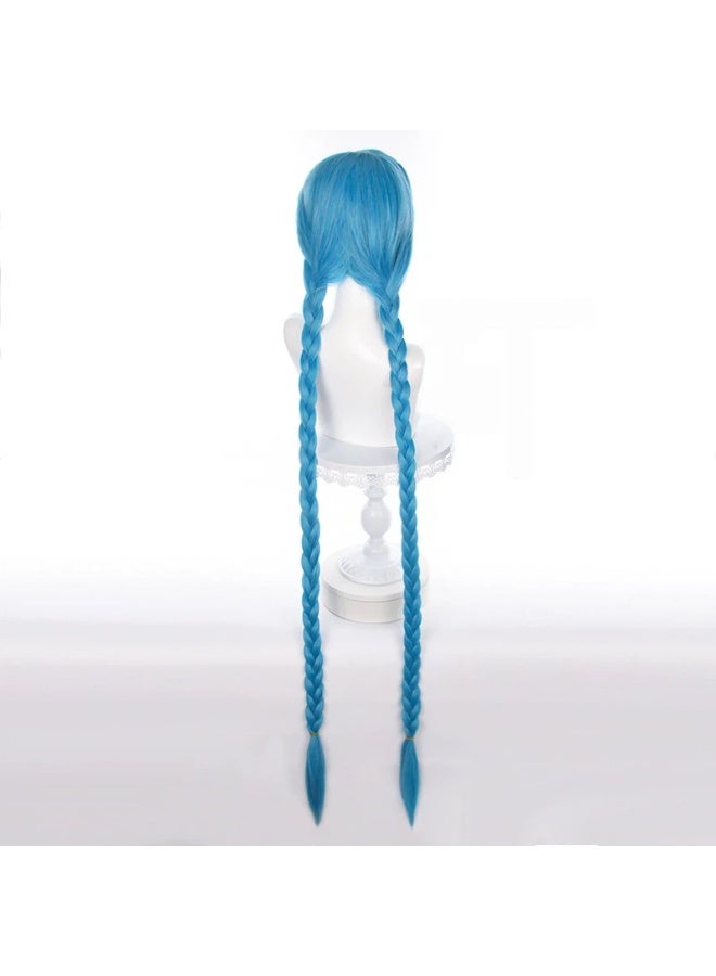 general Arcane Powder cosplay Wig lol League of Legends Super Long Twist braided Gift for Family and Friends - Image 4
