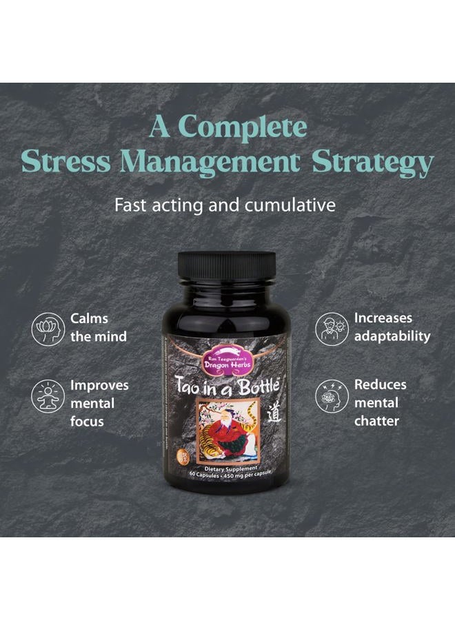 Dragon Herbs Tao in a Bottle Capsules | Herbal Formula Supplement to Support Stress, Mood, Focus, Adaptability, (60 Capsules, 450 mg Each) - Image 2