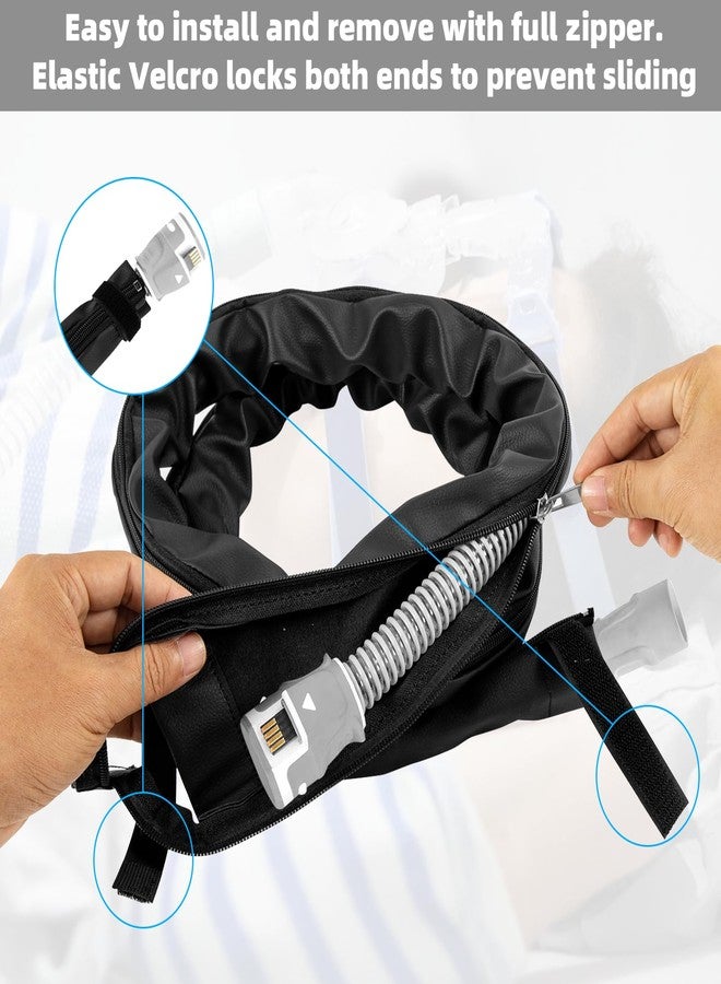 JDVBDNK غطاء خرطوم جهاز التنفس CPAP بطول 6.3 قدم، غطاء أنبوب مقاوم للقطط متوافق مع أنابيب Airsense 10 و11، غطاء أنبوب CPAP يمنع تسرب الماء، غطاء خرطوم مزدوج الجوانب بسحاب كامل للأنبوب المُدفأ، غلاف CPAP من البولي يوريثان للأنبوب - Image 5