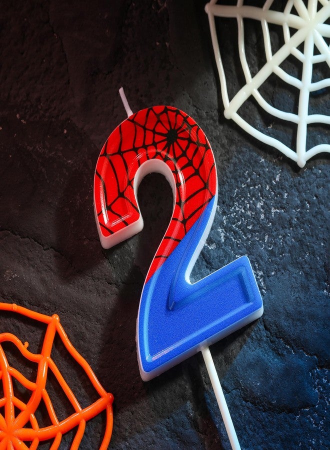 PHD CAKE 2.76 Inch Number 2 Fun Spider Birthday Candles, Spider Number Candles, Cake Number Candles, Party Celebration - Image 2