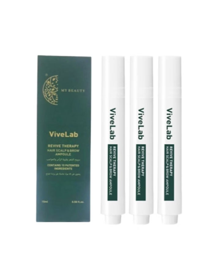 ViveLab 3-Piece Vivelab Revive Therapy Hair Scalp & Brow Ampoule 15*3ml - Image 5